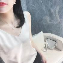 Mulberry silk real silk harness vest female silk satin bottom outside wearing a small vest fit inside suit for the summer