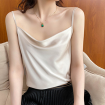 Sexy Slut Collar Vest Mulberry Silk Satin Face Harness for 2021 Summer New Romantic Light And Elegant Elegant