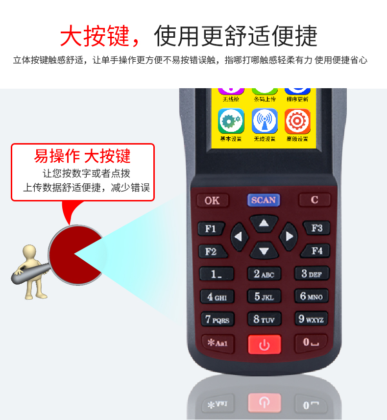 Aibo AB-790 máy kiểm kê không dây pda thu thập dữ liệu súng quét mã vạch quét mã súng - Thiết bị mua / quét mã vạch