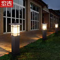 Solar lawn lamp garden lamp villa outdoor courtyard lawn lamp outdoor waterproof lawn lamp super bright ground lamp