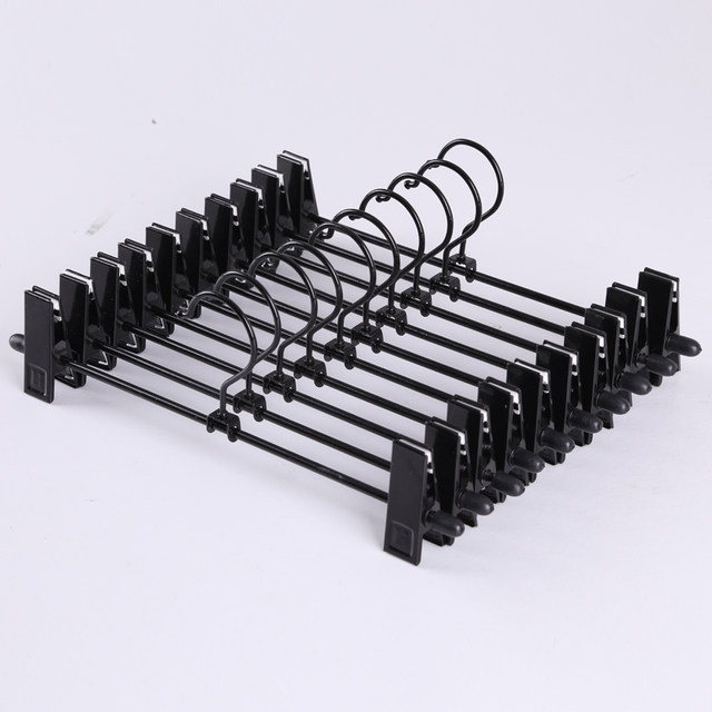 Trouser clip trouser rack ສະແຕນເລດສີ telescopic trouser hanger seamless underwear clip ຄົວເຮືອນ non-slip skirt clip ທີ່ເຂັ້ມແຂງ trouser rack ທາດເຫຼັກສິນລະປະ