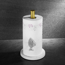 Kitchen towel holder marble table top storage paper towel rack Nordic creative base vertical cling film frame Gold