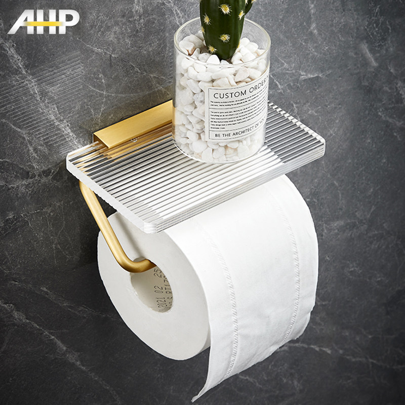 Makeup Room Paper Towel Rack Free of Punched Acrylic Toilet Toilet Paper Rolls Toilet Paper Racks Toilet Paper Racks Wall-mounted Tissue Box