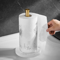 Kitchen towel holder oil suction roll paper storage paper shelf marble seat non-punching creative vertical plastic wrap Holder