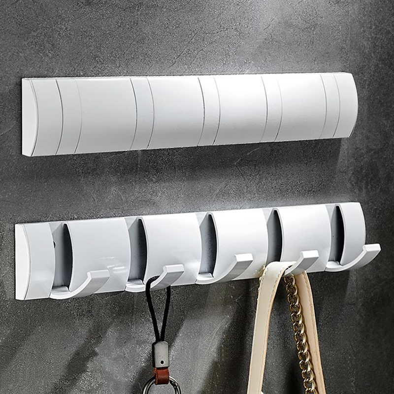 Wall-Mounted Invisible Folding Clothes Hook for Entryway, Hidden Clothes Hook, No Drilling Required