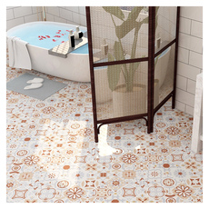 Поместить 厨房地面翻新加厚耐磨自粘地贴防水防油防滑瓷砖地板贴纸装饰遮丑