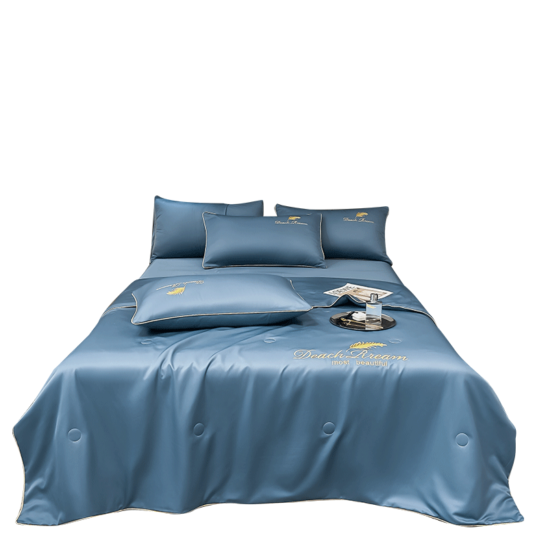 Ice silk summer cool quilt four-piece washable summer quilt air-conditioned quilt