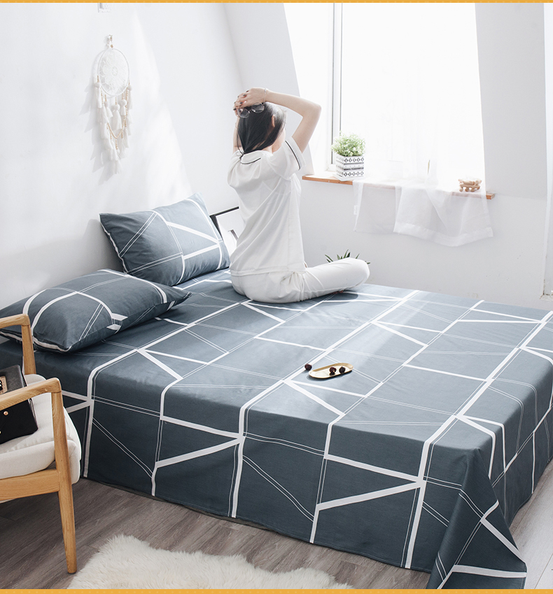 Lưới màu đỏ in gió sinh viên ký túc xá giường đơn giường đôi giường 1,8 m 1,5m trẻ em 1,2 mùa hè đơn - Khăn trải giường ga trải giường 2mx2m2