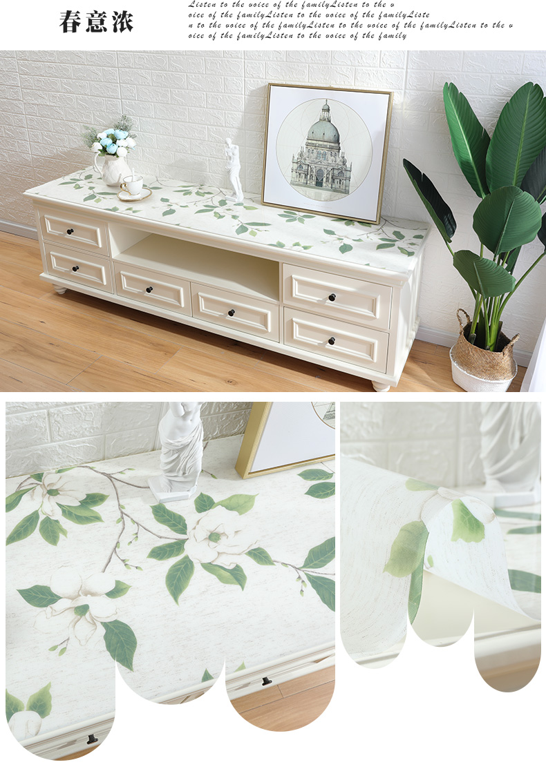 khăn trải bàn bàn cà phê nordic dầu không thấm nước dùng một lần chống bỏng bảng tủ bàn cà phê TV vải PVC lưới pad bảng đỏ thảm - Khăn trải bàn khăn trang trí bàn ăn