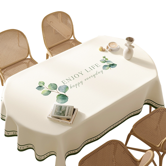 Dowo Pengyu small fresh oval dining table cloth