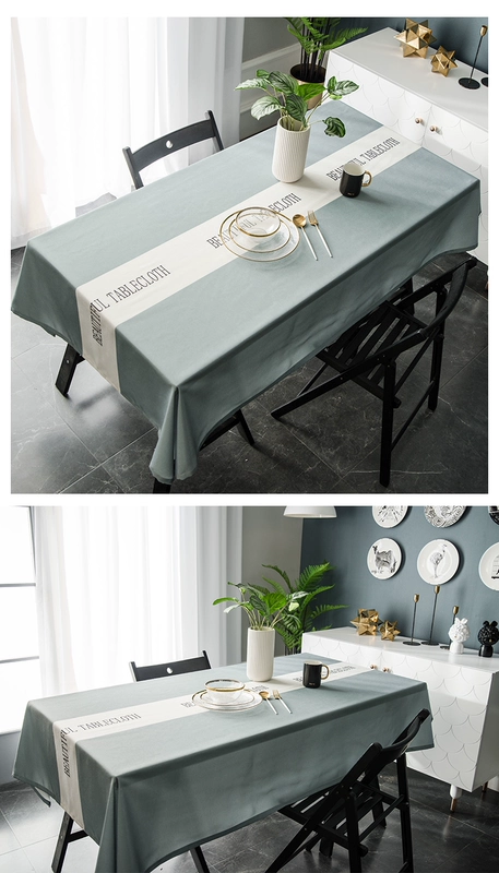 Trong đơn giản Bắc Âu khăn trải bàn vải không thấm nước dùng một lần vải cotton và khăn trải bàn vải khăn trải bàn hình chữ nhật khăn trải bàn màu đỏ - Khăn trải bàn