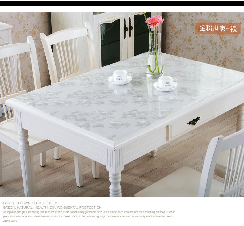 Domodedovo màu tùy chỉnh pvc nước kính mềm và không thấm dầu bảng dùng một lần vải mờ pha lê tấm bảng vải trải bàn pad - Khăn trải bàn khăn bàn tròn