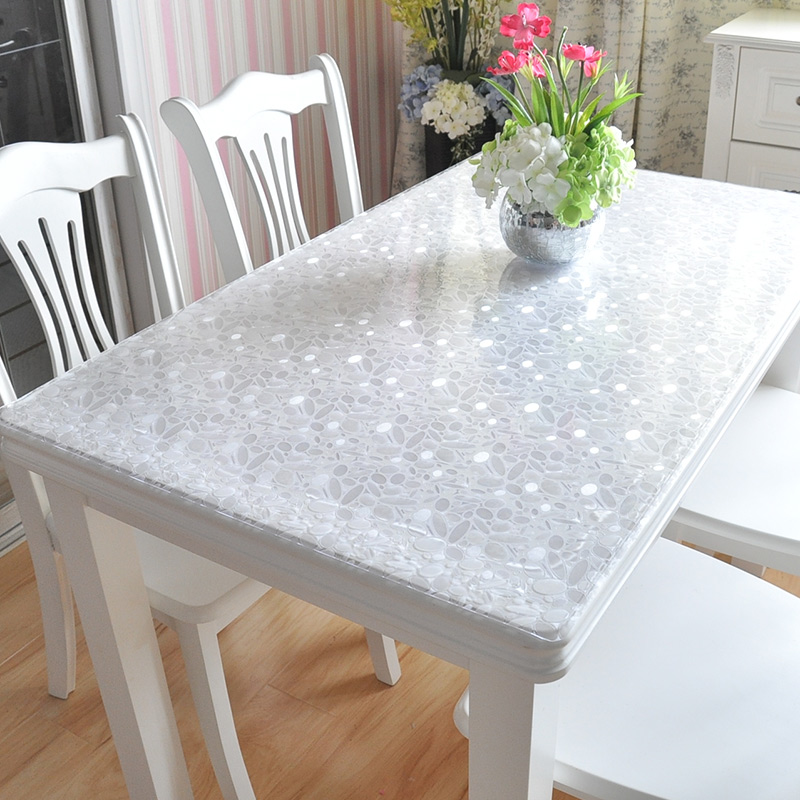 PVC waterproof anti-scalding tablecloth soft plastic glass transparent dining tablecloth table mat disposable tea table mat tablecloth