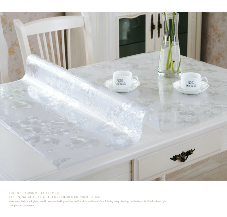 Domodedovo màu tùy chỉnh pvc nước kính mềm và không thấm dầu bảng dùng một lần vải mờ pha lê tấm bảng vải trải bàn pad - Khăn trải bàn khăn bàn tròn
