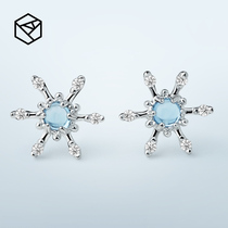 RHODON earrings womens 2020 new trend simple and small sterling silver snowflake earrings earrings niche birthday gifts