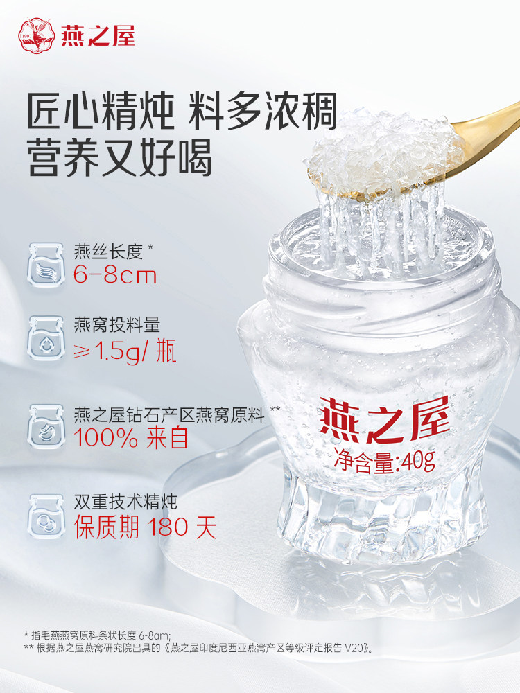 [New Year's Gift] Yanzhizhu Bird's Nest Gift Box 40g 8 Bottles Ready-To-Eat Nourishing Bird's Nest for Pregnant Women, Holiday Gift for Girls