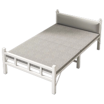 Folding sheet single bed 1.2 meters rental house household adult simple bed office dormitory lunch break bed hard iron bed