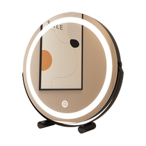 Makeup Mirror Desktop Led with lamp Tonic Light Smart Comb Dressers swivel mesh Red Girl Hearts Wind Mirrors