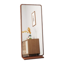 Miroir pleine longueur pour la maison miroir de dressing antidéflagrant avec base miroir haute définition pour chambre à coucher miroir de fixation au sol en bois massif pour fille de célébrité Internet