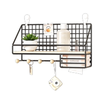 Wall rack dormitory dormitory bedside punch-free rack wall desk bathroom partition hanging storage rack