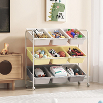 Childrens toy storage rack baby household multi-layer storage cabinet multi-functional removable bookshelf toy cabinet