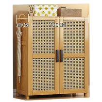 2023 new popular bamboo storage cabinet entry shoe cabinet home door heightened hollow door multi-layer shoe rack