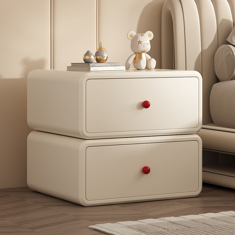 Solid wood bed head cabinet minimalist modern containing small cabinet light extravagant advanced senses home bedroom small bedside locker-Taobao