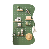 Hole board custom entry entrance wall storage rack wooden hanging board hook wall display storage rack after entering the door