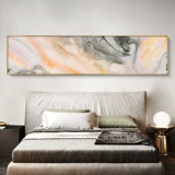Спальня спальня кровати картина абстрактная теплая длинная живопись Long Banner Modern Simploity Nordic гостиная диван
