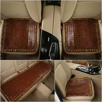 Summer bamboo car seat cushion monolithic breathable cooling pad without backrest Three-piece car mat Bamboo seat cushion rear cooling mat