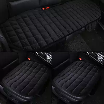 Car cushion winter plush warm thickened monolithic no backrest three-piece non-slip single car cushion Rear seat cushion
