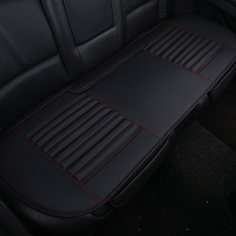 Car rear seat bamboo charcoal leather four seasons universal non-slip summer rear seat long strip without backrest single piece single seat cushion