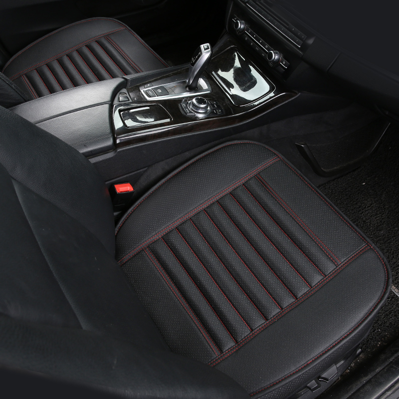 Car no backrest cushions full surround Three sets of summer bamboo charcoal leather Four Seasons universal breathable free binding seat cushion