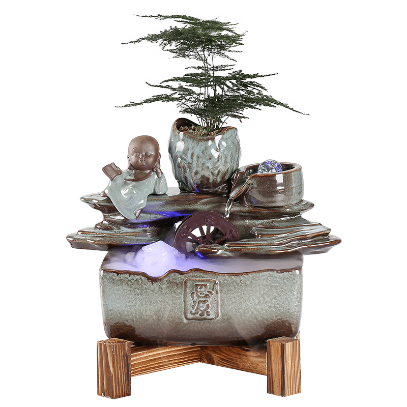 Chinese zen humidifying furnishing articles ceramic aquarium water sitting room open desktop decoration housewarming gift shop