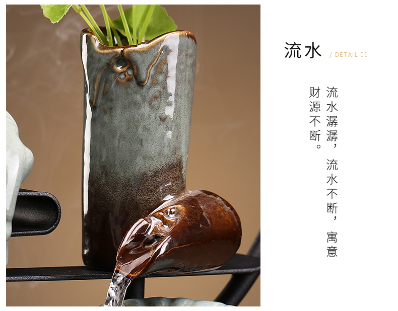 Ceramic creative living room desktop zen humidifying lucky shops and office furnishing articles water the opened a housewarming gift