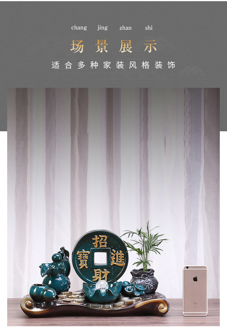 Ceramic furnishing articles - oxygen tank water filter waterfall collocation of household decoration from the loop filter landscape