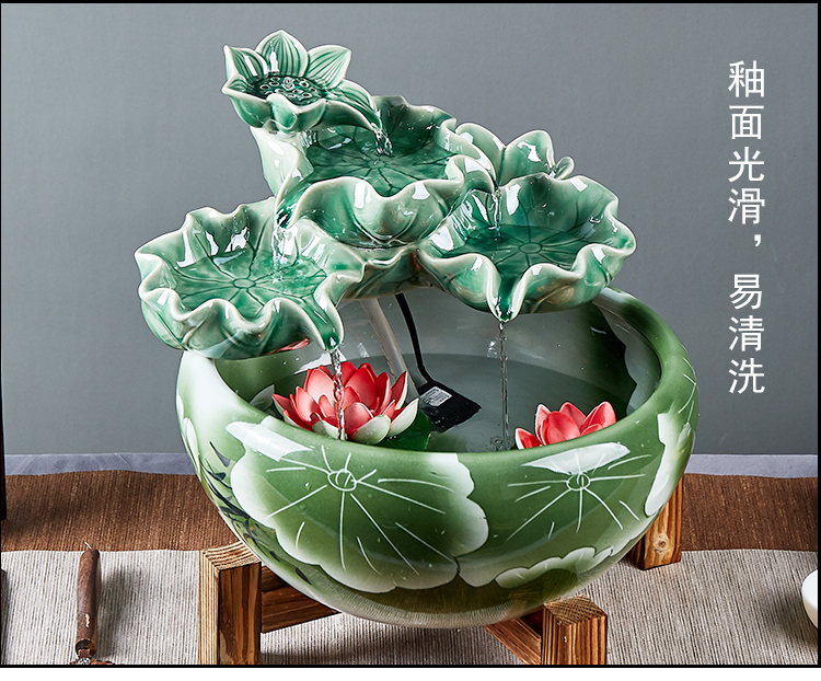 New Chinese style porch that take feel against evil spirit of feng shui ceramic water furnishing articles furnishing articles fish bowl sitting room humidifier