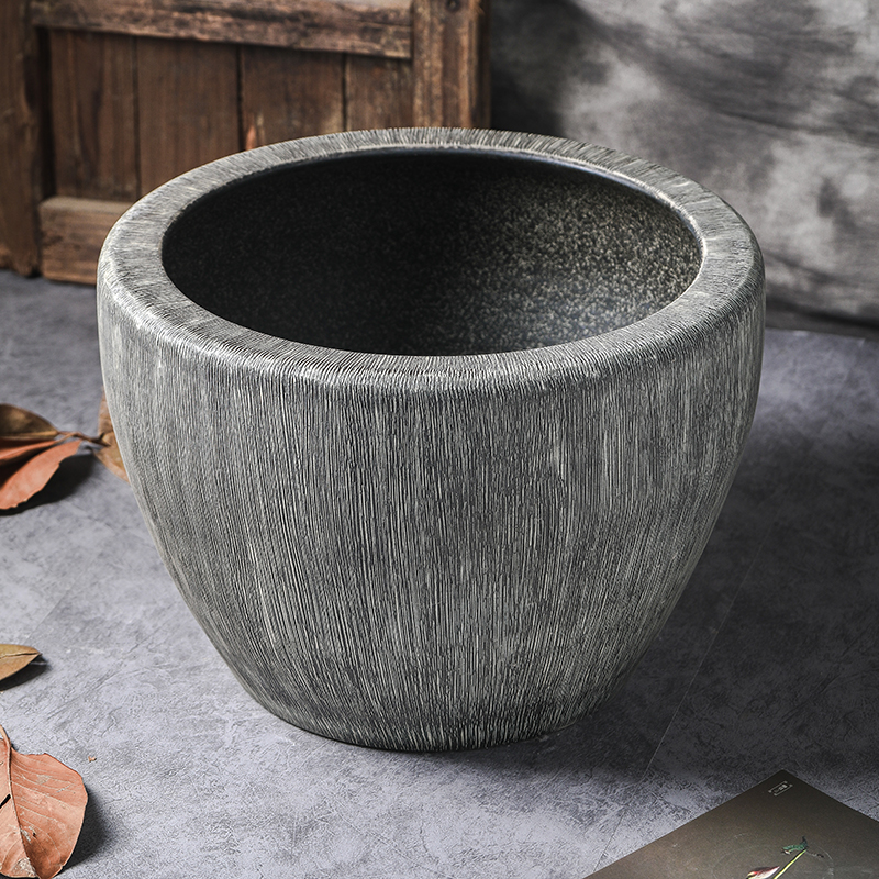 Jingdezhen ceramic aquarium fish bowl courtyard VAT sitting room balcony ground water lily lotus home aquarium restoring ancient ways
