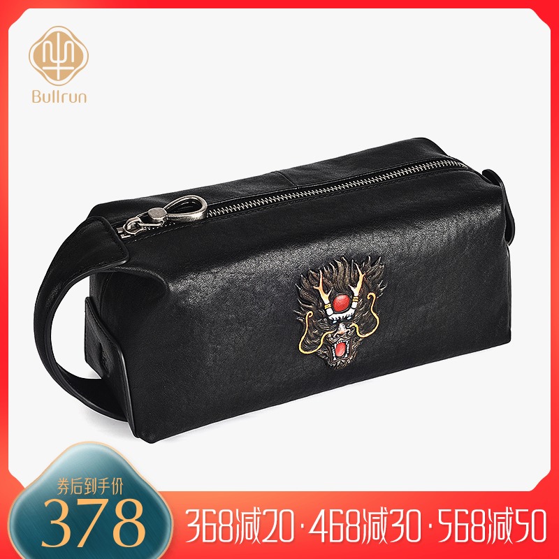 Bull Wang Handbag Men Genuine Leather Personality Fashion Hand Grip Bag Large Capacity Business Casual Hand Grab Bag Male Bag Tide Card