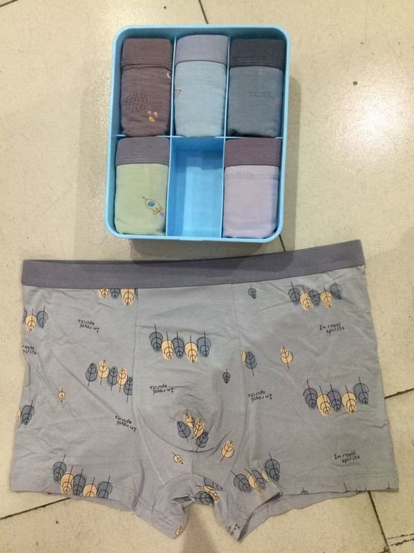 Puku Xiaoguanjia Men's New Style Boxer Briefs Pure Cotton Comfortable Breathable Soft Seamless Shorts 2521