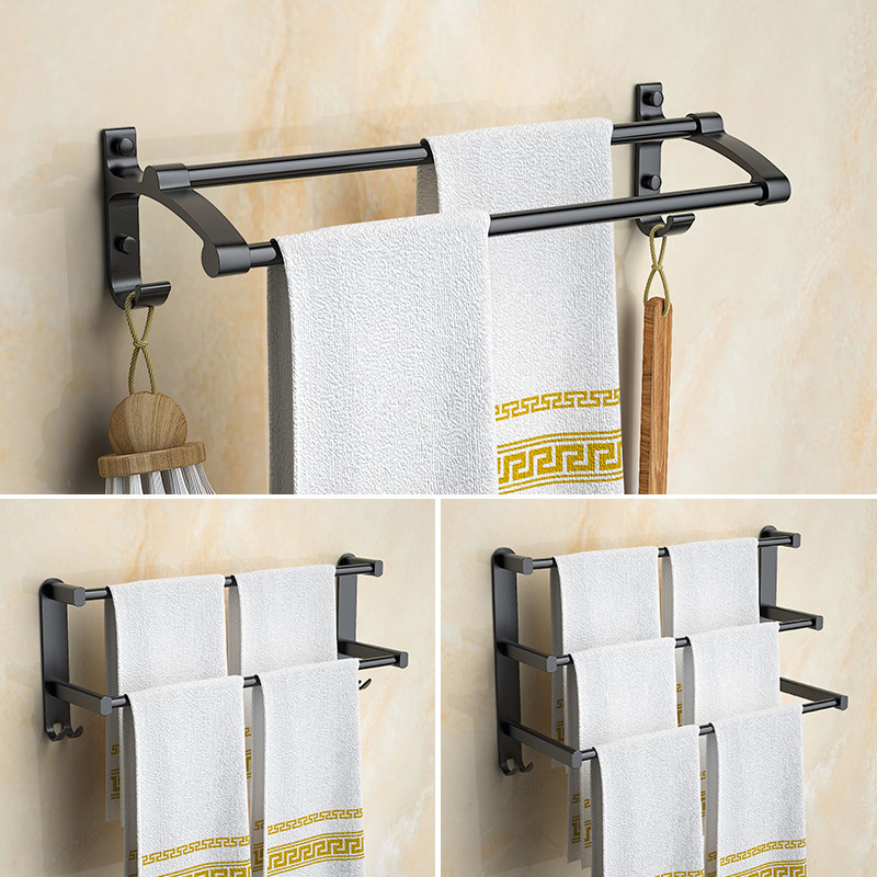 Drawing Towel Frame Makeup Room Single Rod Towel Bathroom Handling Bathroom Hanging Bathroom Wall Hanging Line