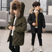 Áo khoác trẻ em nam 7 mùa đông dày 2018 trẻ em 8 áo khoác cotton 10 quần áo cotton 12 trường tiểu học 13 nam 15 tuổi ấm áp