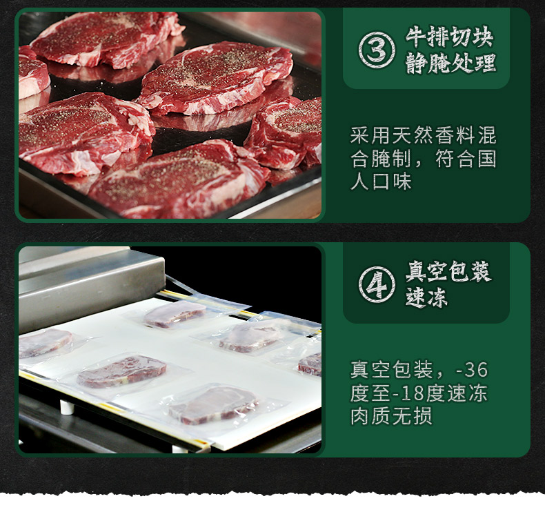 绝世 澳洲进口原切牛排 10片 共 1300g 图5