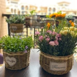 Соломенный креативный цветочный горшок, плетеная портативная корзина