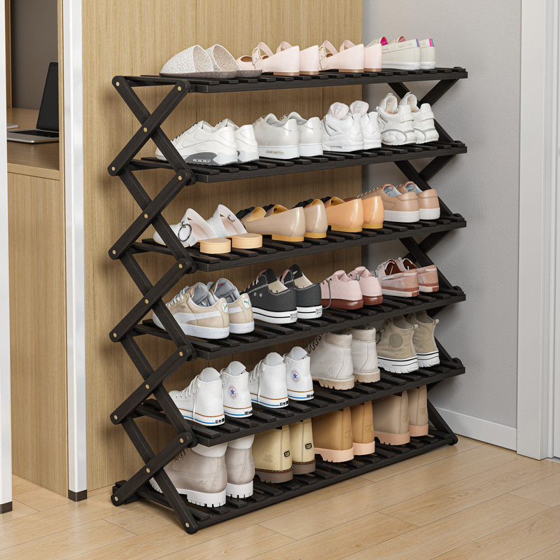 Foldable Simple Shoe Rack Home Doorway 2023 New Exploits College Student Dorm Room God Instrumental Star Sea Black Shoe Cabinet-Taobao