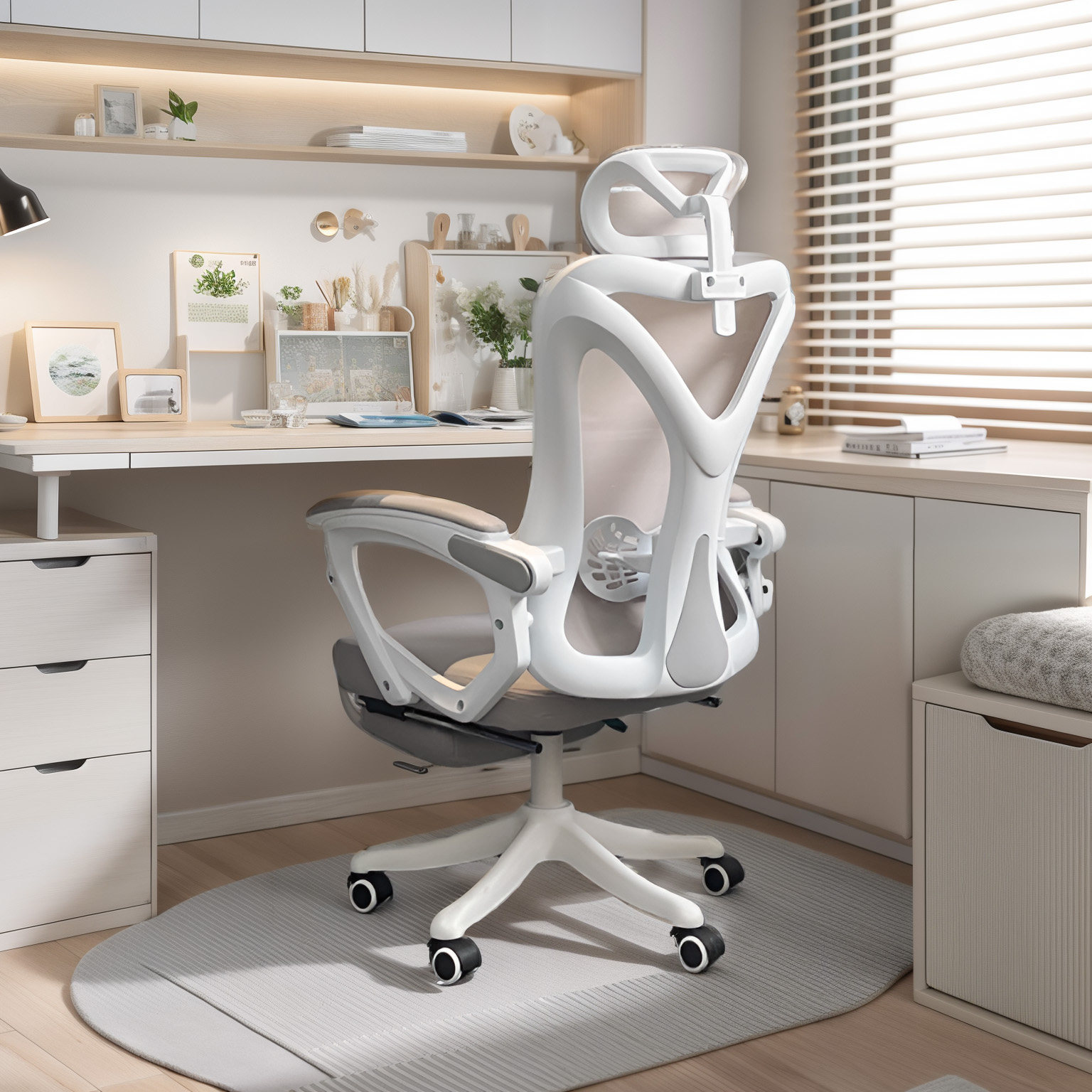 Home Comfort Computer Chair Body Ergonomics Chair Comfortable for long sitting Office chair Electric race Dormitory Students Backrest Swivel Chair-Taobao