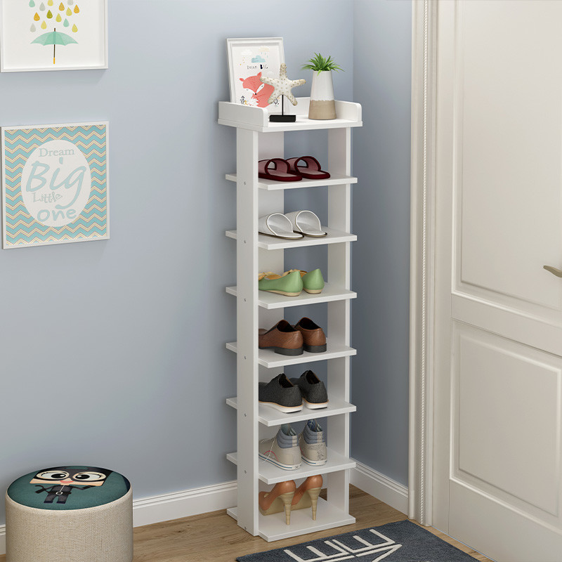Multi-layer simple shoe frame small narrow household space mini-door beautiful shoe cabinet to collect artifacts