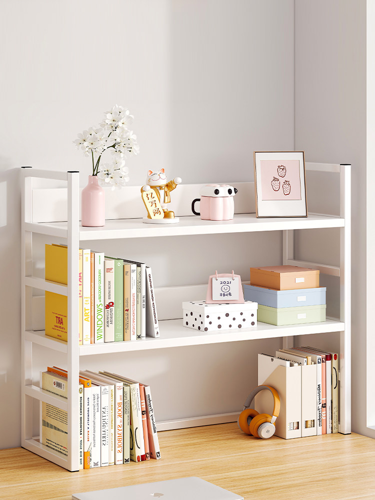Desktop Bookshelf Home Multilayer Table Shelving Student Dormitory Desk station Housed Shelf Simple Little Bookcase-Taobao