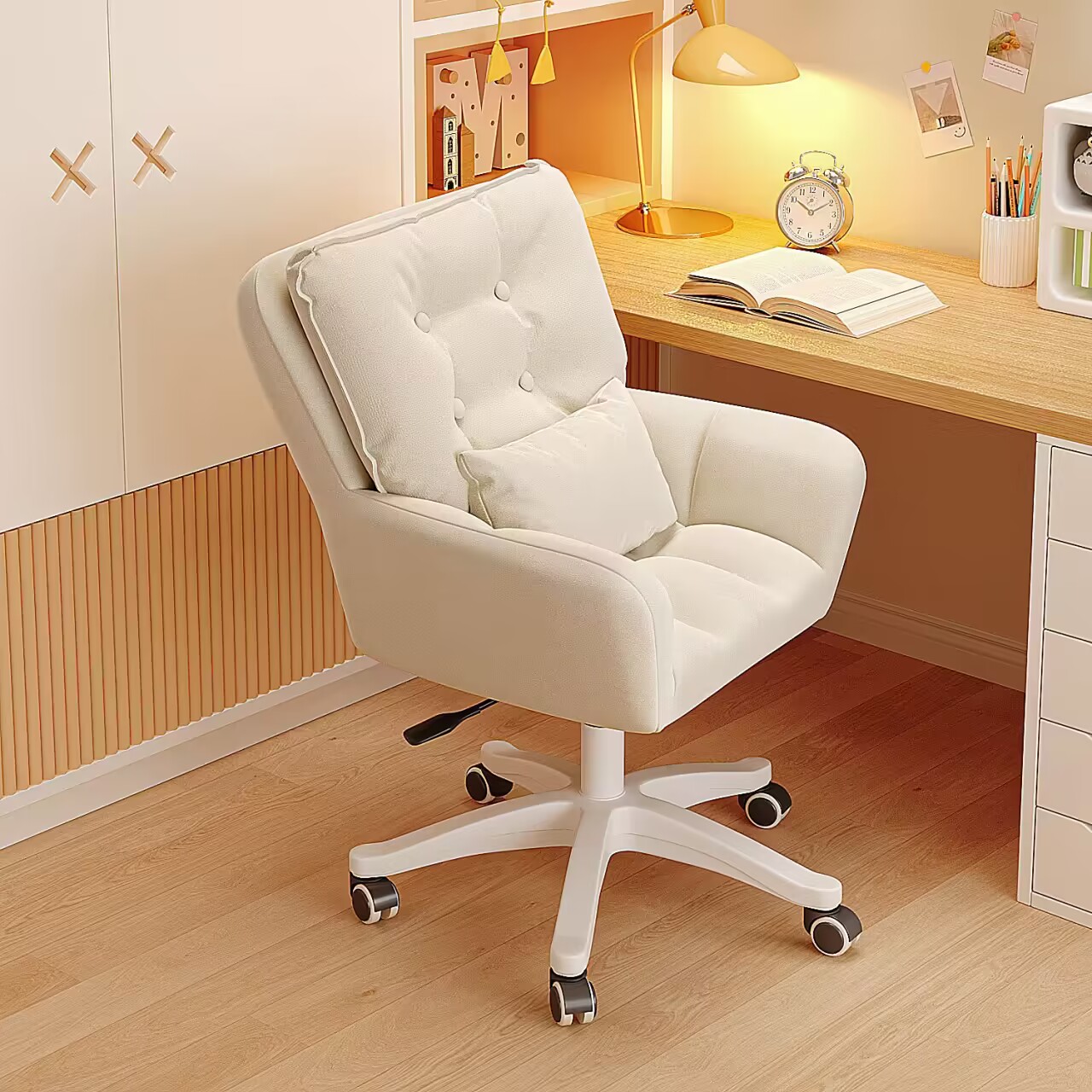 Computer Chair Backrest Dorm Room Chair University Students Comfortable time sitting dorm room girls bedroom Book table and chairs Learning Makeup chair-Taobao