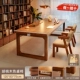 Двойное сиденье [комбинация стола и стула из резинового дерева] цвет светлого ореха 120*80, одиночный стол + два стула